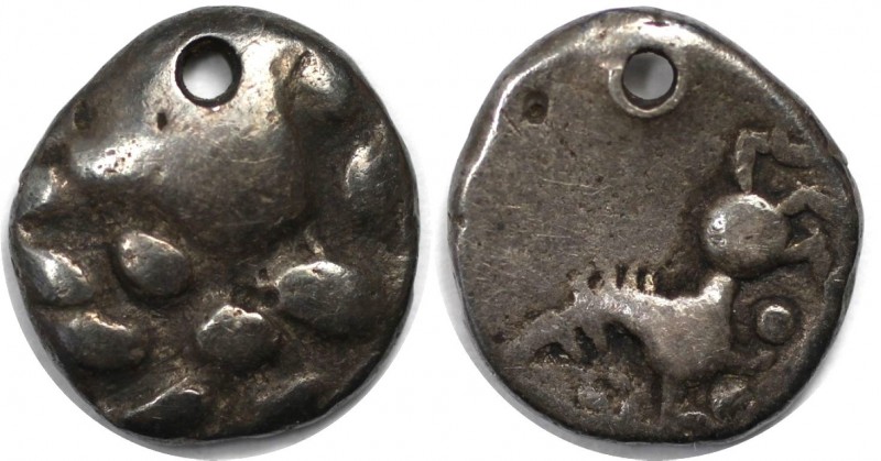 Keltische Münzen, GALLIA. SEQUANI. Quinar ca. 1. Jhdt. v. Chr, Typus "Rheinland-...