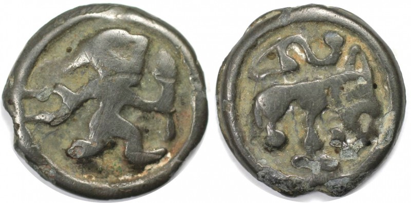 Keltische Münzen, BELGICA. REMI. Potin ca. 2. Jahrhundert v. Chr., 5.20 g. 20.4 ...