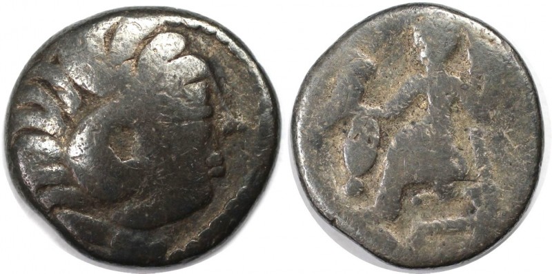 Keltische Münzen, DACIA. Drachme ca. 1. Jhdt. v. Chr, Silber. 3.17 g. 15.5 mm. O...