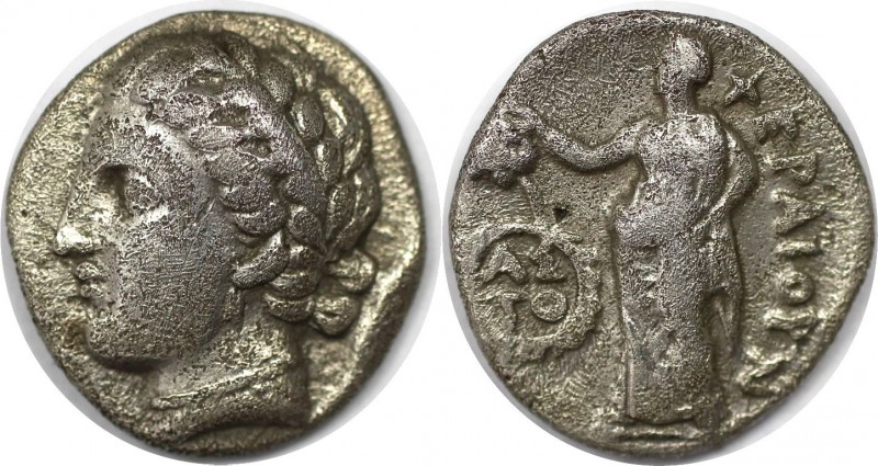 Griechische Münzen, THESSALIA. PHERAI. Hemidrachme (2.61g) 302 - 286 v. Chr., Vs...