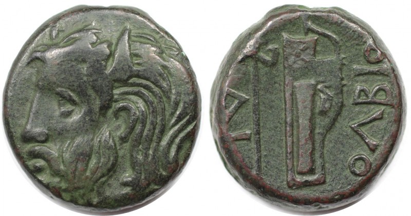 Griechische Münzen, BOSPORUS. Tetrahalk 300-280 v. Chr. Vs.: Kopf des Flussgotte...