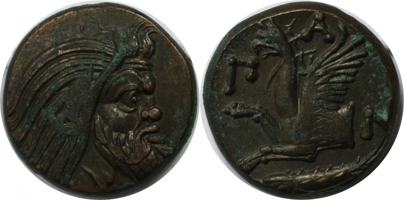 Griechische Münzen, BOSPORUS. Pantikapaion. AE (7.03 g. 20 mm) 314-310 v. Chr, V...