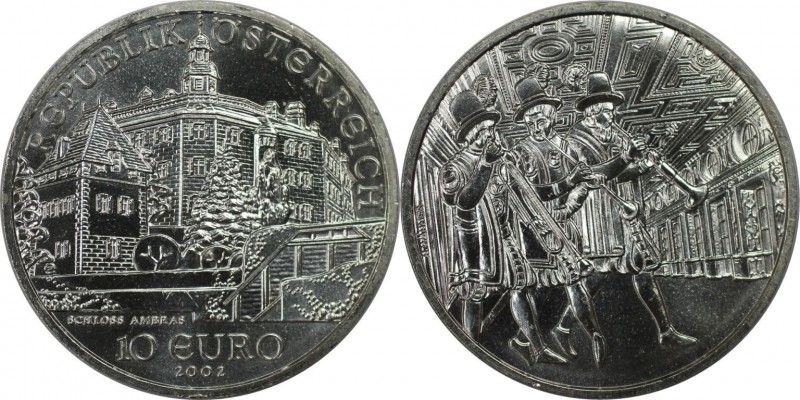 RDR – Habsburg – Österreich, REPUBLIK ÖSTERREICH. Schloss Ambras. 10 Euro 2002, ...