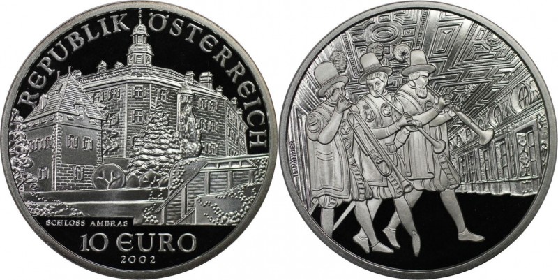 RDR – Habsburg – Österreich, REPUBLIK ÖSTERREICH. Schloss Ambras. 10 Euro 2002, ...