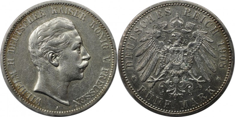 Deutsche Münzen und Medaillen ab 1871, REICHSSILBERMÜNZEN, Preußen, Wilhelm II. ...