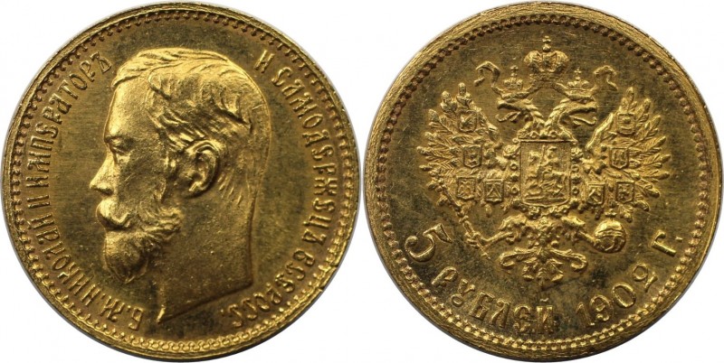 Russische Münzen und Medaillen, Nikolaus II. (1894-1918). 5 Rubel 1902, 0.900 Go...