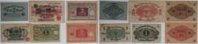 Lot von 6 Banknoten 1914-22