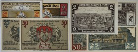 Lot von 4 Banknoten 1921