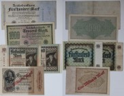 Lot von 5 Banknoten 1922