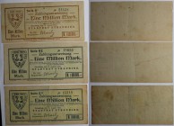 Lot von 3 Banknoten 1923