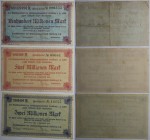 Lot von 3 Banknoten 1923