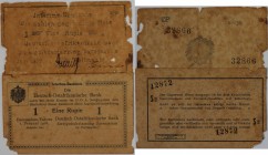 Lot von 2 Banknoten 1916 - 1917