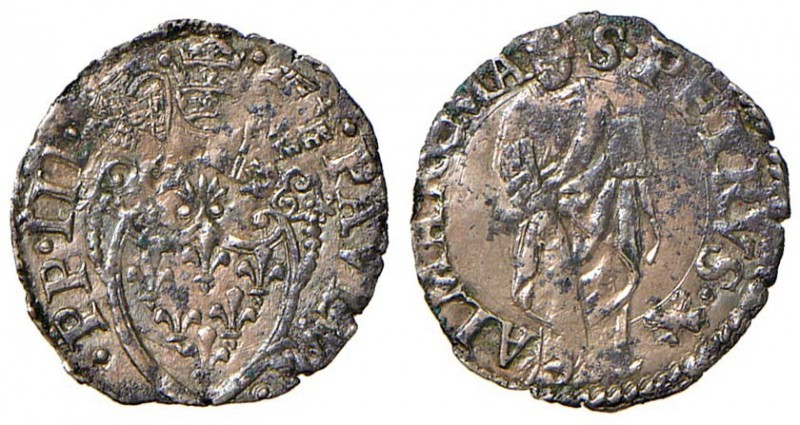 Roma – Paolo III (1534-1549) - Quattrino - Munt. 78 Var. RR
Coniata in argento.
...