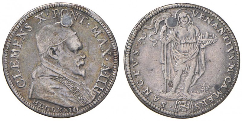 Roma – Clemente X (1670-1676) - Giulio 1673 An. IIII - Munt. 36 R
Foro otturato....
