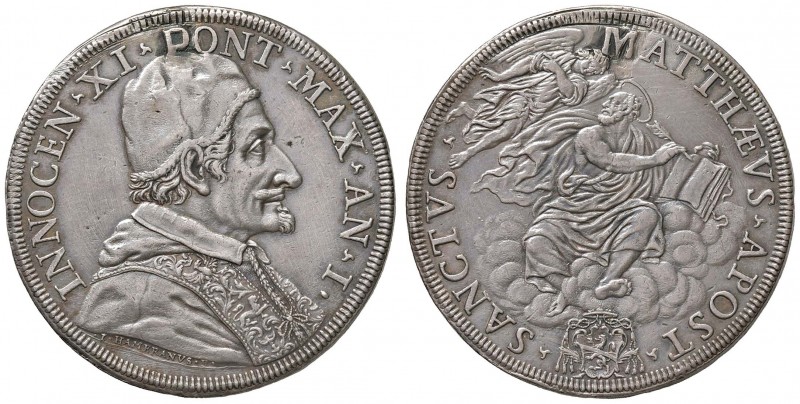 Roma – Innocenzo XI (1676-1689) - Piastra An. I - Munt. 42 R
Foro otturato.
SPL...