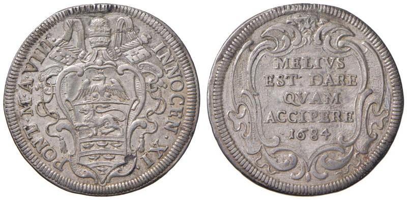 Roma – Innocenzo XI (1676-1689) - Testone 1684 - Munt. 70 R
Appiccagnolo rimosso...