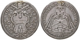 Roma – Clemente XI (1700-1721) - Piastra 1703 - Munt. 40 Var. I RR
Cimasa senza conchiglia – appicagnolo rimosso.
BB+