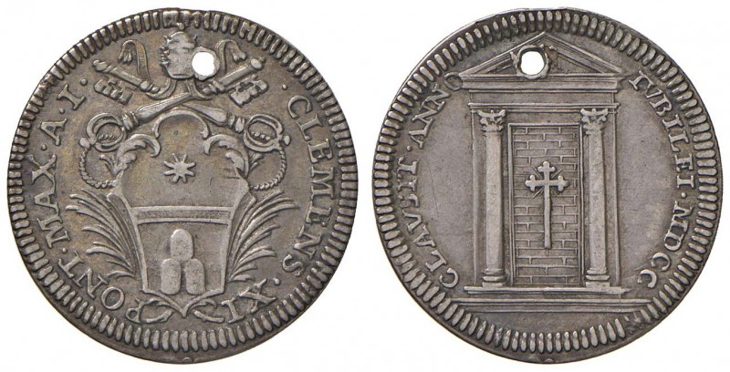 Roma – Clemente XI (1700-1721) - Giulio - Munt. 85 RR
Forato.
qSPL 