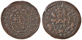 Bologna – Clemente XI (1700-1721) - Mezzo Bolognino 1714 - Munt. 217 R
BB