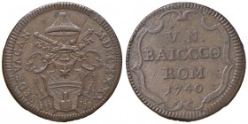 Roma – Sede Vacante 1740 - Baiocco Romano 1740 - Munt. 20 R
Segno.
qSPL 