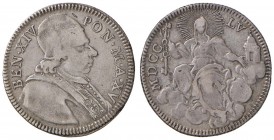 Roma – Benedetto XIV (1740-1758) - Doppio Giulio 1755 An. XV - Munt. 51C NC
BB