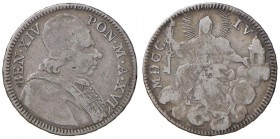 Roma – Benedetto XIV (1740-1758) - Doppio Giulio 1755 An. XVI - Munt. 51D R
BB
