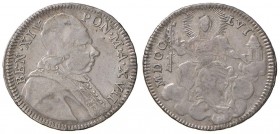 Roma – Benedetto XIV (1740-1758) - Doppio Giulio 1756 An. XVII - Munt. 51F NC
BB