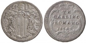 Roma – Benedetto XIV (1740-1758) - Un Carlino Romano 1749 An. X - Munt. 156 R
BB-SPL