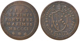 Roma – Pio VII (1800-1823) - Quattrino 1801 - Gig. 69 NC
BB+