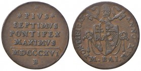 Bologna – Pio VII (1800-1823) - Mezzo Baiocco 1816 An. XVII - Gig. 67 C
BB+
