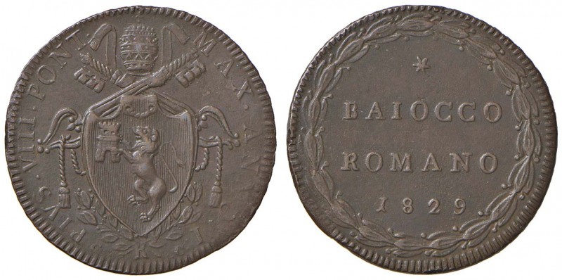 Roma – Pio VIII (1829-1830) - Baiocco Romano 1829 - Gig. 4 R
QSPL-SPL