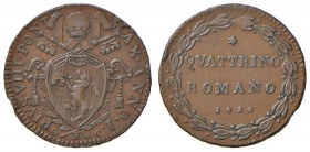 Roma – Pio VIII (1829-1830) - Quattrino 1829 - Gig. 7 C
Colpetti.
Migliore di BB