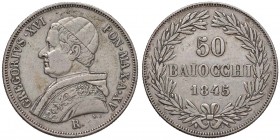 Roma – Gregorio XVI (1831-1846) - 50 Baiocchi 1845 - Gig. 93 R
BB