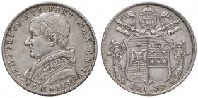 Roma – Gregorio XVI (1831-1846) - 30 Baiocchi 1834 - Gig. 95 C
Colpetti.
BB+-qSPL