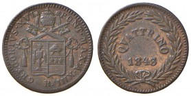 Roma – Gregorio XVI (1831-1846) - Quattrino 1843 An. XIII - Gig. 223 C
BB+