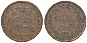 Bologna – Gregorio XVI (1831-1846) - Baiocco 1845 An. XV - Gig. 182 C
Colpetti.
BB