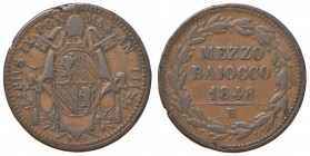 Roma – Pio IX (1846-1870) - Mezzo Baiocco 1848 An. III - Gig. 239 R
BB