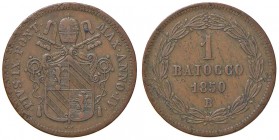 Bologna – Pio IX (1846-1870) - Baiocco 1850 An. IV - Gig. 225 R
BB
