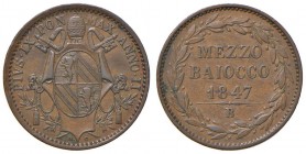 Bologna – Pio IX (1846-1870) - Mezzo Baiocco 1847 An. II - Gig. 236 C
BB