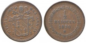 Bologna – Pio IX (1846-1870) - 1/2 Baiocco 1850 An. IV - Gig. 246 C
BB