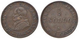 Roma – Pio IX (1846-1870) - ½ Soldo 1866 - Gig. 327 NC
BB