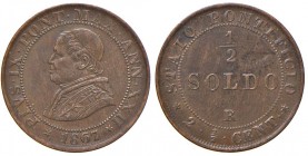 Roma – Pio IX (1846-1870) - ½ Soldo 1867 An. XXII - Gig. 329 C
Migliore di BB