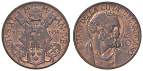 Roma – Pio XI (1929-1938) - 10 centesimi 1933-34 - Gig. 69 C
FDC