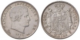 Bologna – Napoleone (1805-1814) - 2 Lire 1812 - Gig. 141 a R
B su M. Colpetto.
BB+/qSPL