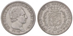 Torino – Carlo Felice (1821-1831) - Lira 1828 - Gig. 80 RR
P in ovale.
m.BB