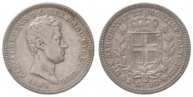 Torino – Carlo Alberto (1831-1849) - 50 Centesimi 1835 - Gig. 143 RRR
qBB/BB