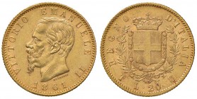 Torino – Vittorio Emanuele II (1861-1878) - 20 Lire 1861 - Gig. 5 R
qSPL/SPL