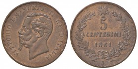 Bologna – Vittorio Emanuele II (1861-1878) - 5 Centesimi 1861 - Gig. 101 RR
Colpetto.
BB/BB+