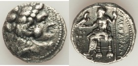 MACEDONIAN KINGDOM. Alexander III the Great (336-323 BC). AR tetradrachm (26mm, 16.56 gm, 4h). Choice VF, porosity. Posthumous issue of Ake or Tyre, d...