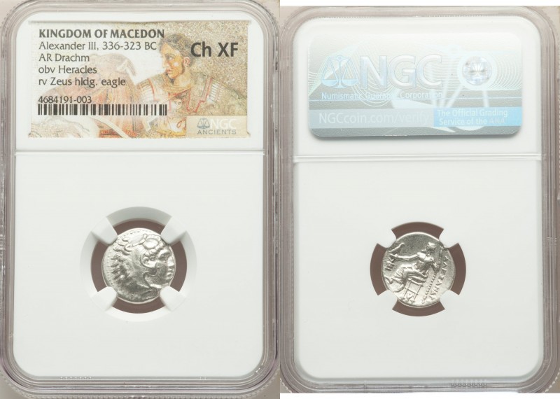 MACEDONIAN KINGDOM. Alexander III the Great (336-323 BC). AR drachm (16mm, 1h). ...
